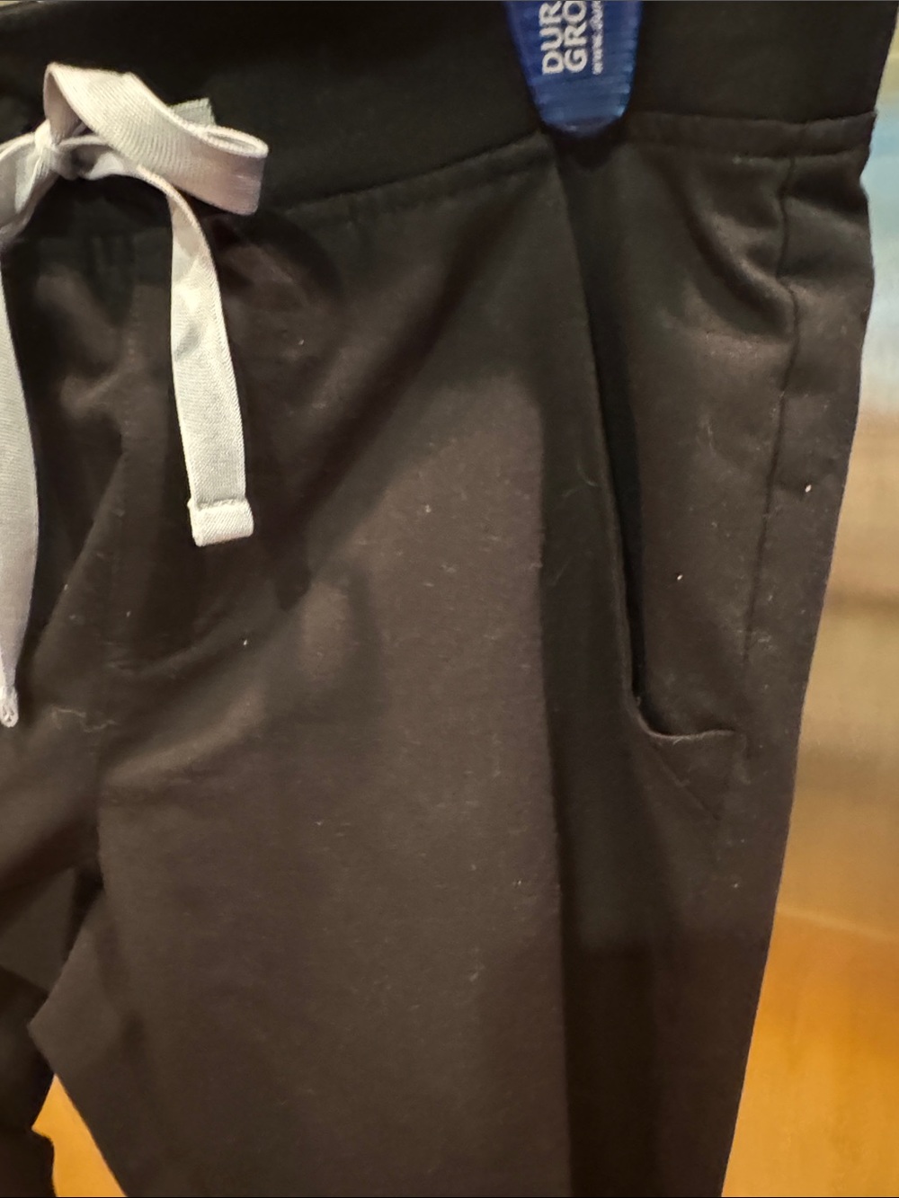 Womens Black Drawstring Jogger Pants - Picture 5 of 11